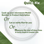 Gemroom 12.4" Microwave Turntable Compatible with Pana-sonic 12570000008334, 12 3/8 inch Replacement Microwave Glass Plate for Frigi-daire 5304509437, Replaces WB48X24079 Microwave Glass Turntable