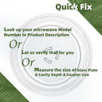 Gemroom 14.2" Microwave Glass Plate for Whirlpool W10818723 Microwave Plate Replacement Microwave Glass Plate for KitchenAid, Maytag 14 1/8 Microwave Glass Turntable 4375274 4252778 461967720541