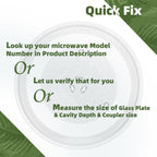Gemroom 13.5" Microwave Turntable Plate Compatible with Frigidaire 5304509621, 13 1/2 inch Replacement Microwave Glass Plate for GE WB49X10002 WB63X28931 and DE74-20016B Samsung Microwave Glass Tray