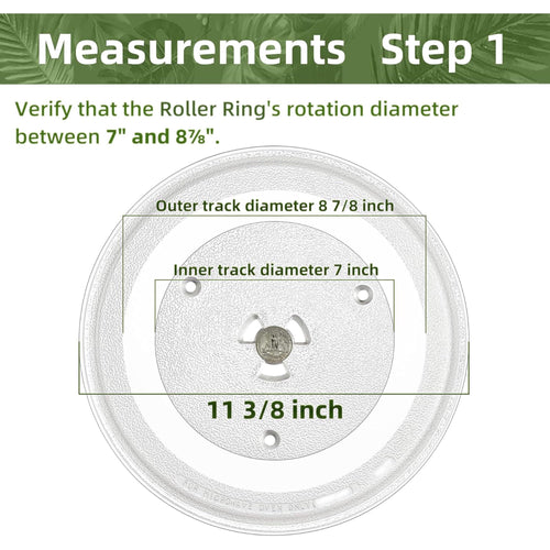 Gemroom 11.25" Microwave Turntable Compatible with Samsung DE74-20102B, 11 1/4 inch Replacement Microwave Glass Plate for DE74-20102D, DE74-20102A