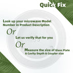 Gemroom 15" Microwave Turntable Plate Compatible with Panasonic F06014W00AP A06014A00AP, 15 inches Replacement Microwave Glass Plate for B06014W00AP A06014W00AP