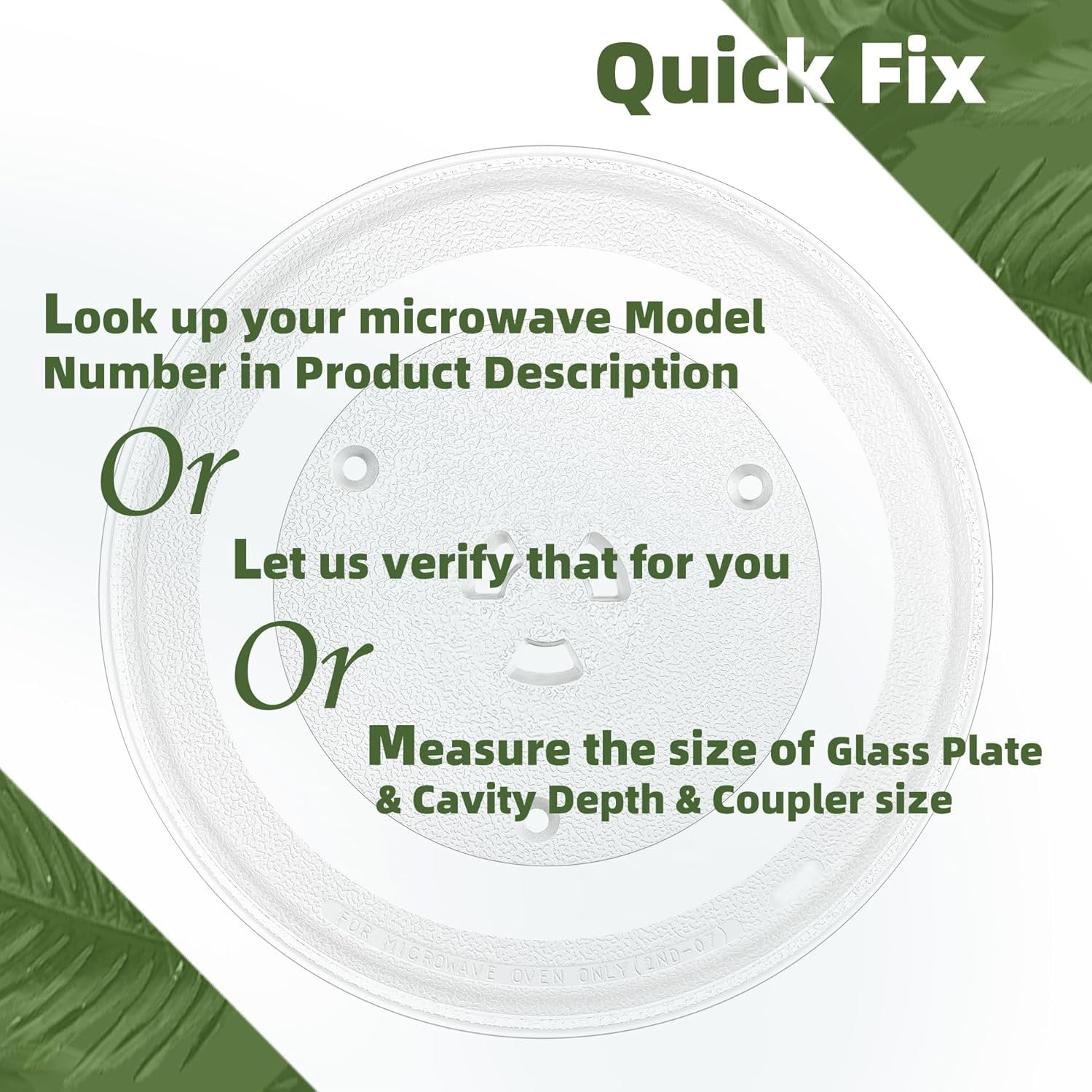 Gemroom 11.25" Microwave Turntable Compatible with Samsung DE74-20102B, 11 1/4 inch Replacement Microwave Glass Plate for DE74-20102D, DE74-20102A