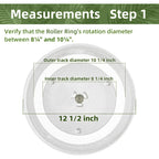 Gemroom 12.5" Microwave Turntable Compatible with Samsung DE74-20015G, 12 1/2 inch Replacement Microwave Glass Plate for GE WB39X10003
