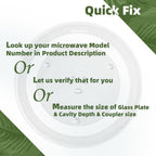 Gemroom 12.5" Microwave Turntable Compatible with Samsung DE74-20015G, 12 1/2 inch Replacement Microwave Glass Plate for GE WB39X10003