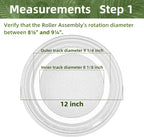 Gemroom 12" LG Microwave Glass Plate 3390W1A044B 3390W1G004 Compatible With GE Microwave Glass Plate Replacement WB49X10021 WB49X10157