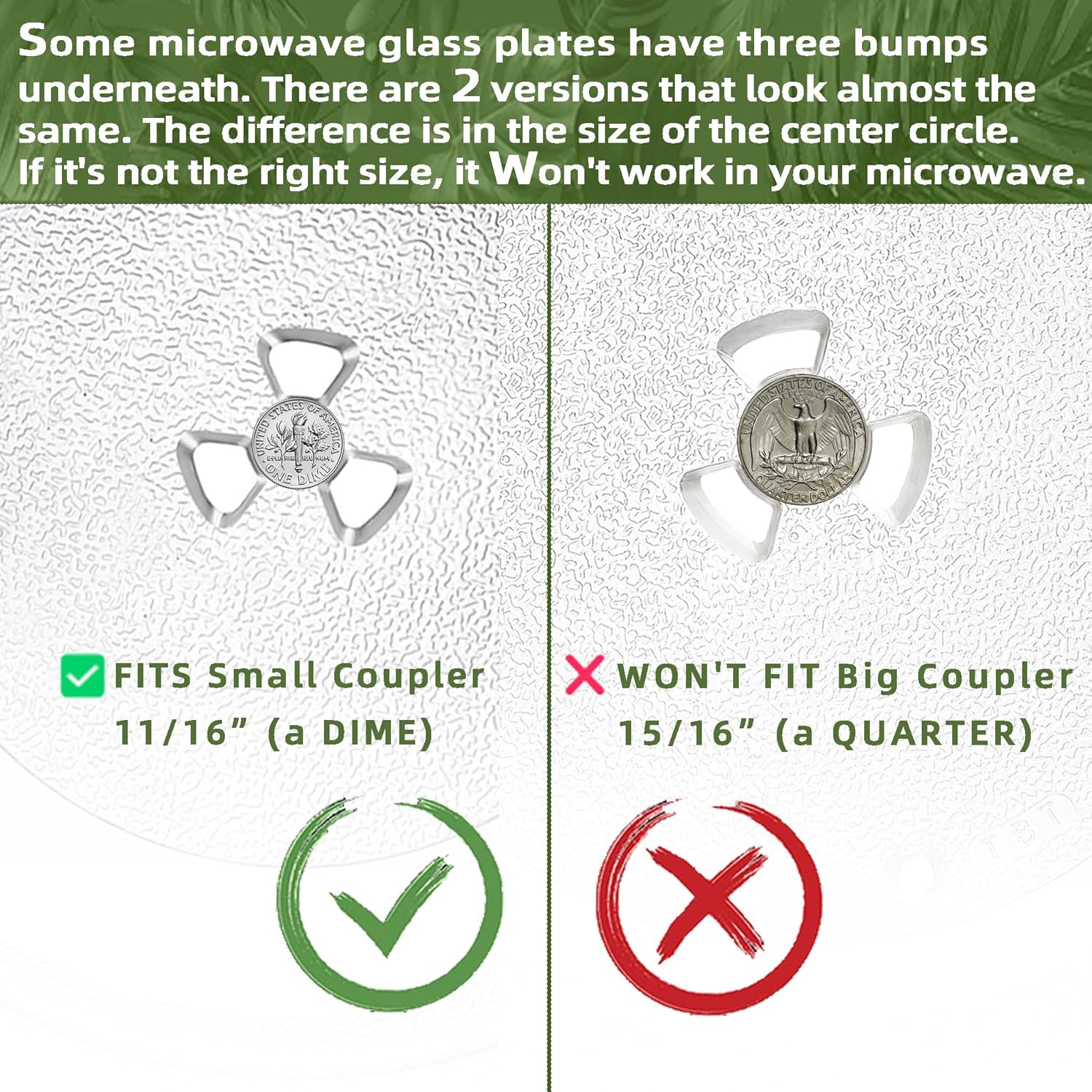 Gemroom 10" Microwave Turntable Compatible with G-E WB49X10229 WB49X0688, 10 inch Replacement Microwave Glass Plate for Dae-woo 3517203600, Pana-sonic A060140L0TU A0601-1000