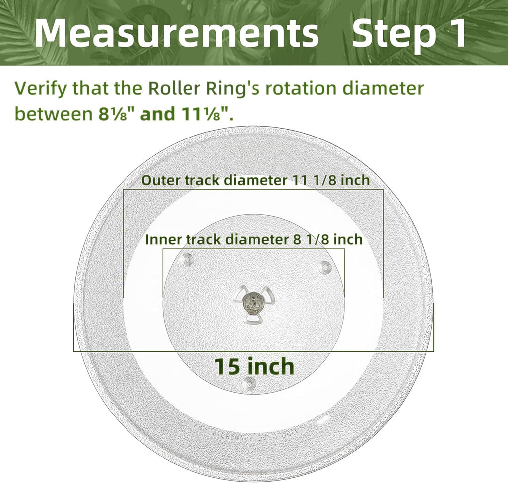 Gemroom 15" Microwave Plate Replacement Compatible With MC12 MC35J80 Series Samsung Microwave plate DE63-00806A
