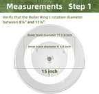 Gemroom 15" Microwave Plate Replacement Compatible With MC12 MC35J80 Series Samsung Microwave plate DE63-00806A