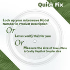 11.5" Microwave Turntable Compatible with Whirlpool W11443145 W11401221, 11 1/2 inch Replacement Microwave Glass Plate for WB49X689 3517203500 F06019W00XP 9KC3517203500