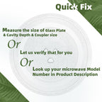 Gemroom 10" Microwave Turntable Compatible with G-E WB49X10229 WB49X0688, 10 inch Replacement Microwave Glass Plate for Dae-woo 3517203600, Pana-sonic A060140L0TU A0601-1000