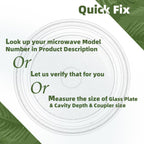 Gemroom 10.75 inch Sharp Microwave Glass Plate Replacement NTNT-A034WRF0 Compatible With 10 3/4" Emerson Micorwave Turntable MOSO649