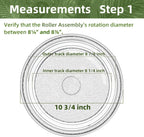 Gemroom 10.75 inch Sharp Microwave Glass Plate Replacement NTNT-A034WRF0 Compatible With 10 3/4" Emerson Micorwave Turntable MOSO649