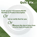 Gemroom 12" LG Microwave Glass Plate 3390W1A044B 3390W1G004 Compatible With GE Microwave Glass Plate Replacement WB49X10021 WB49X10157