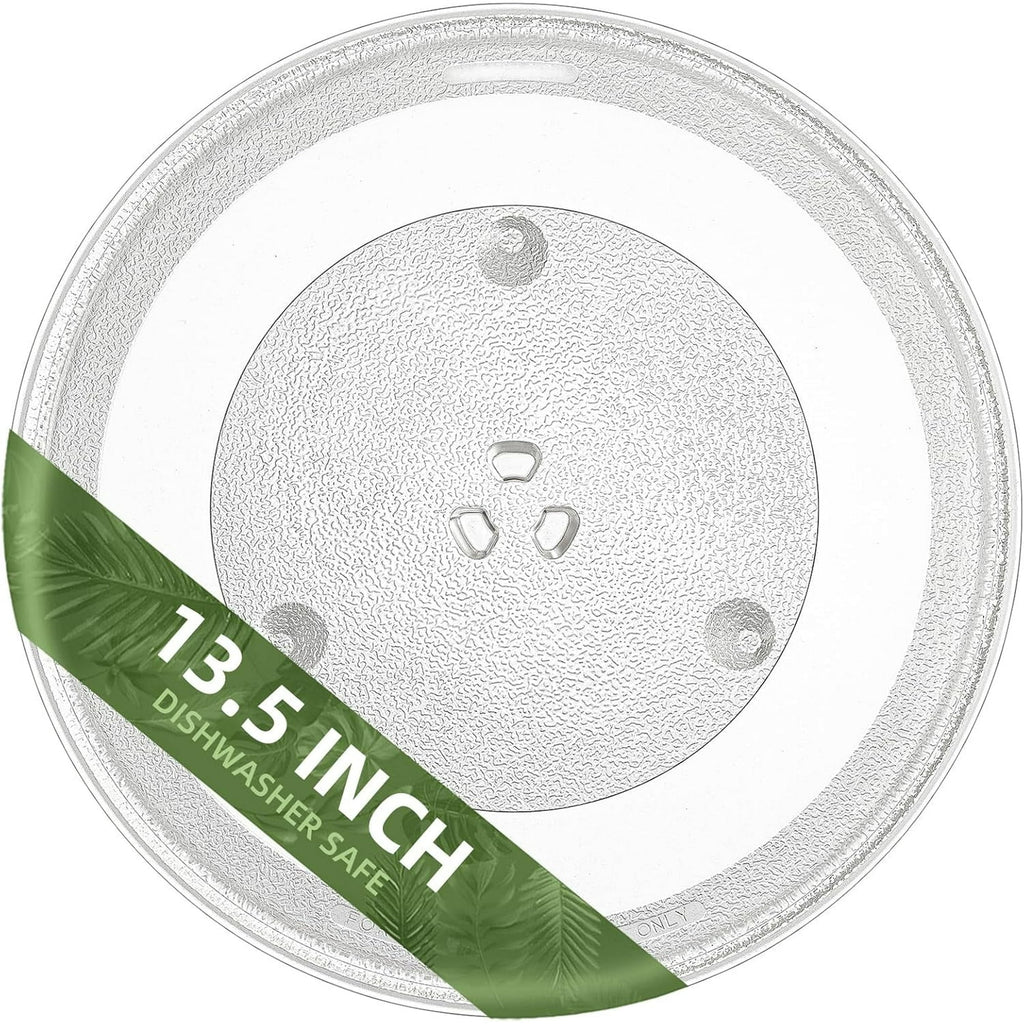 Gemroom 13.5" Microwave Turntable Plate Compatible with Panasonic F06015Q00AP, 13 1/2 inch Replacement Microwave Glass Plate for A06015Q00AP