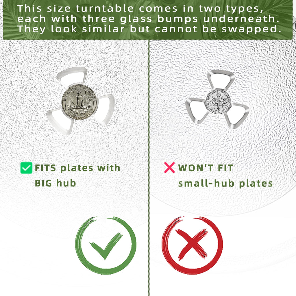 Gemroom 11.5" Microwave Turntable Compatible with Samsung DE63-00624A DE74-20102D, 11 1/2 inch Replacement Microwave Glass Plate for GE WB49X10097 WB49X10224