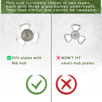 Gemroom 11.5" Microwave Turntable Compatible with Samsung DE63-00624A DE74-20102D, 11 1/2 inch Replacement Microwave Glass Plate for GE WB49X10097 WB49X10224