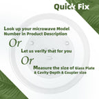 Gemroom 11.5" Microwave Turntable Compatible with Samsung DE63-00624A DE74-20102D, 11 1/2 inch Replacement Microwave Glass Plate for GE WB49X10097 WB49X10224