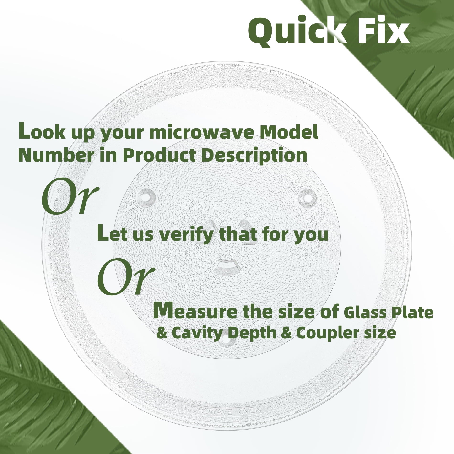 Gemroom 11.5" Microwave Turntable Compatible with Samsung DE63-00624A DE74-20102D, 11 1/2 inch Replacement Microwave Glass Plate for GE WB49X10097 WB49X10224