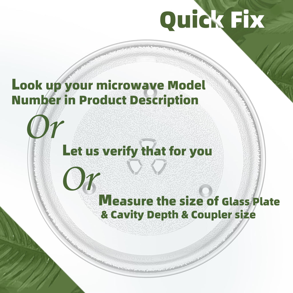 Gemroom 10.6" Microwave Plate Replacement Compatible with GE WB48X21336 Toshiba 12570000001011, 10 5/8 Inch Microwave Glass Turntable Plate of Danby 12570000001012 12570000A25472